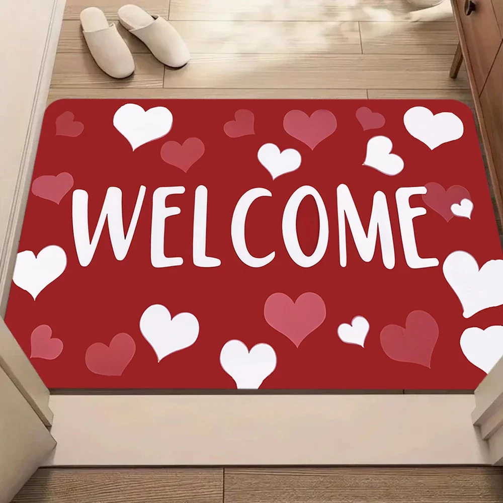 Love Heart Carpet Mat Rug Home Decoration Living Room Bedroom Modern Floor Decor Rugs Kitchen Mat Door Mat Home Welcome Mat