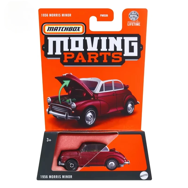 Original Mattel Matchbox Car 1/64 Diecast Moving Parts 1956 Morris Minor Vehicle Model Toys for Boys Collection Birthday Gift