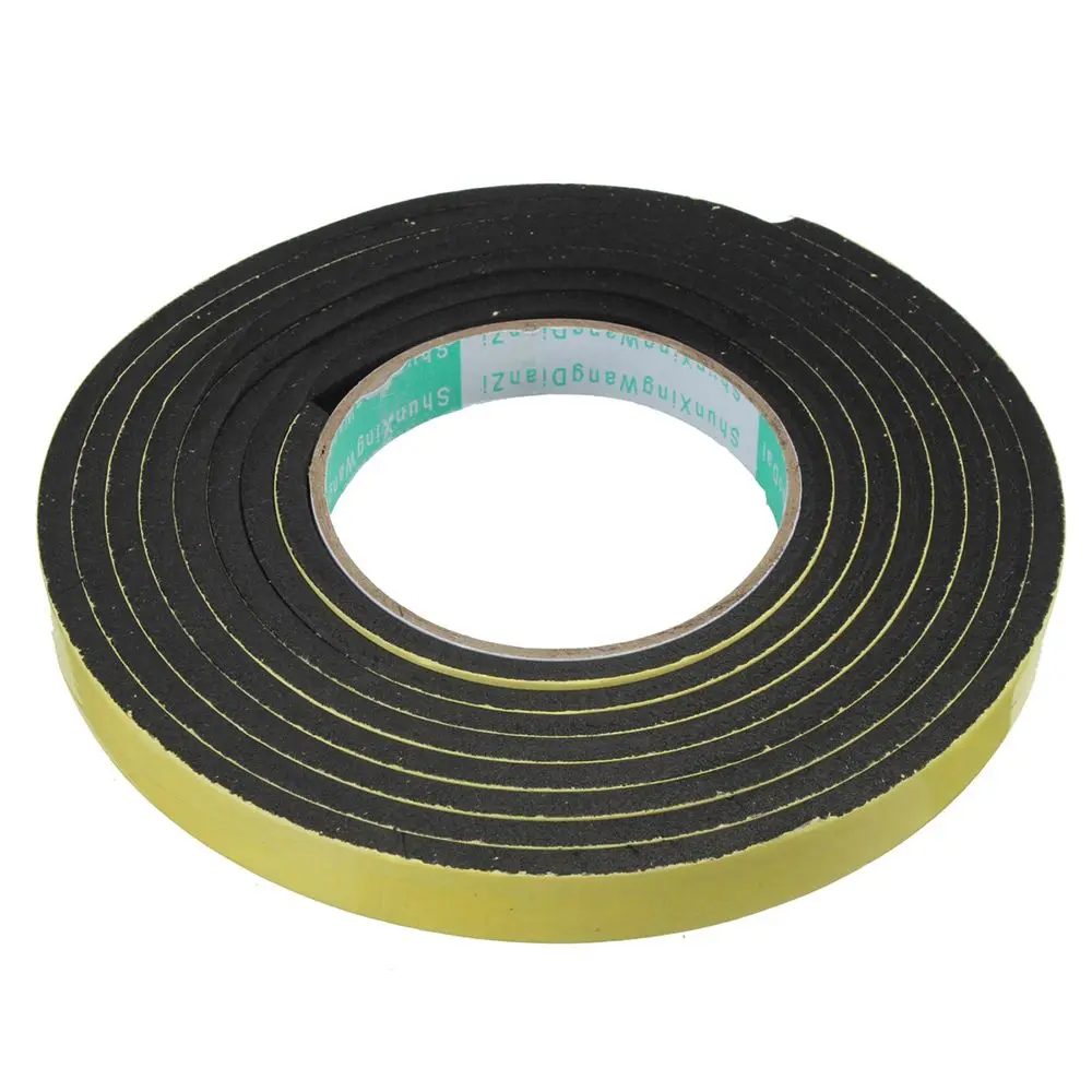 10M Strong Adhesion Draught Excluder Anti-collision EVA Rubber Seal Strip Foam Sponge Tape Weather Stripping