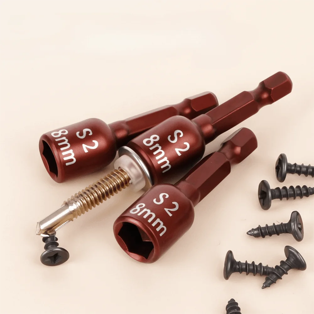 

8mm Size Magnetic Nut Screwdriver Hexagonal Socket High-quality Materials Hex Shank Driver Magnetic Design Length Hex Socket