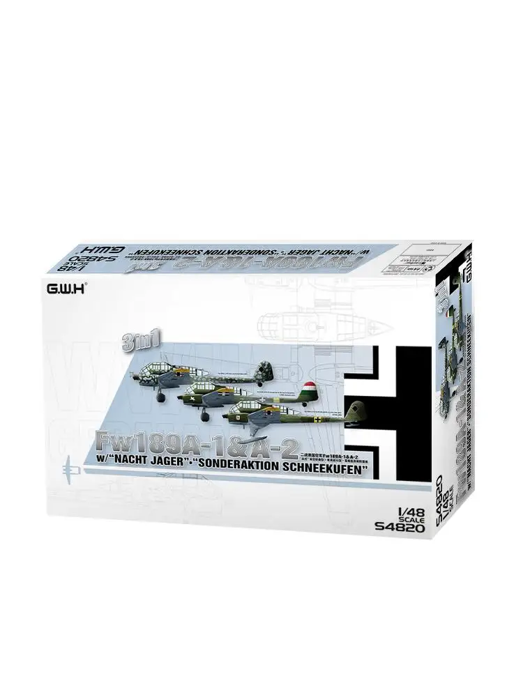 

Great Wall Hobby G.W.H S4820 1/48 Scale Focke -Wulf Fw189A-1&A-2 W/Nacht Jager Sonderaktion Schneekufen Model Kit