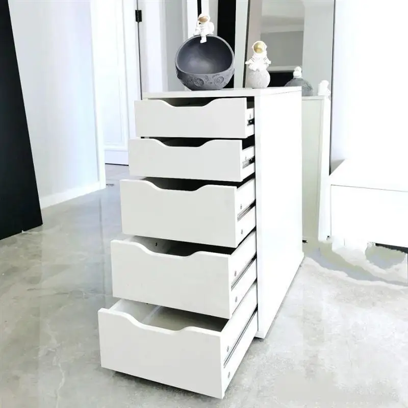 Cómoda de escritorio sencilla debajo de la mesa, mueble de almacenamiento, armario de dormitorio, archivador de cajón blanco