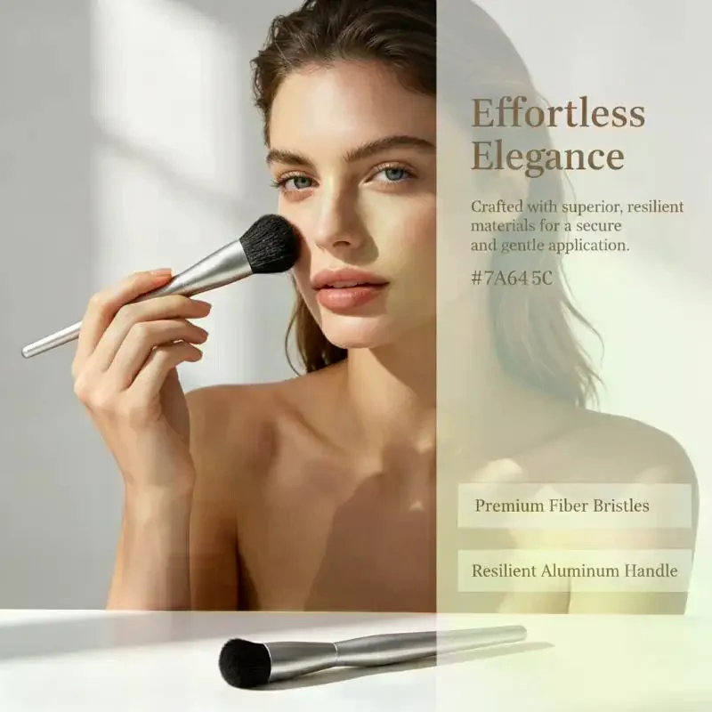 Large Soft Powder Blush Makeup Brush: Multi-Function Repair Tool for Beginners' Seamless Foundation & Contour Application