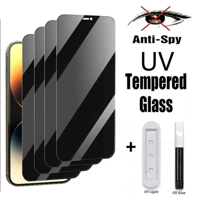 UV Glue Protective Film Privacy Screen Protector For Samsung Galaxy S26 S25 S22 S23 Ultra S21 S20 S24 FE Anti-Spy Tempered Glass