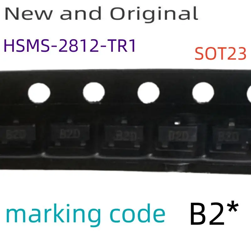 HSMS-2812-TR1G SOT-23 20V 1A Surface Mount RF Schottky Barrier Diodes marking code B2*