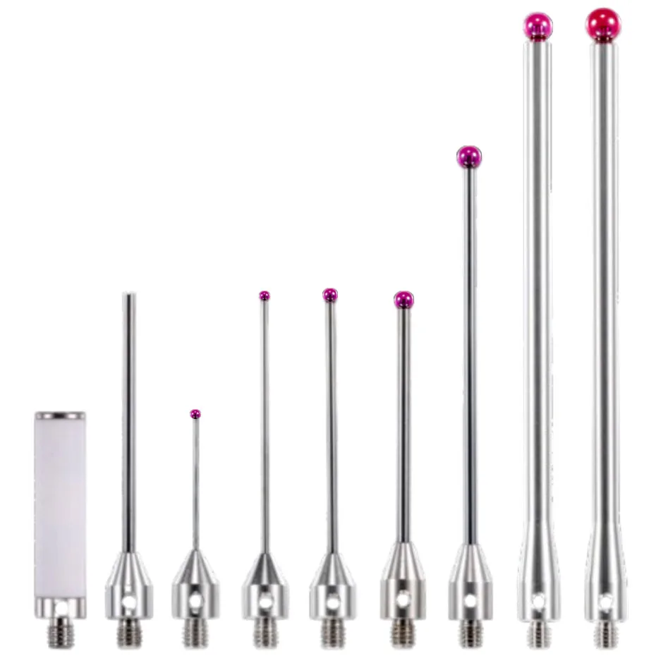 Three dimensional probe, three coordinate measuring needle, ruby measuring head, CNC machine tool special thread M4