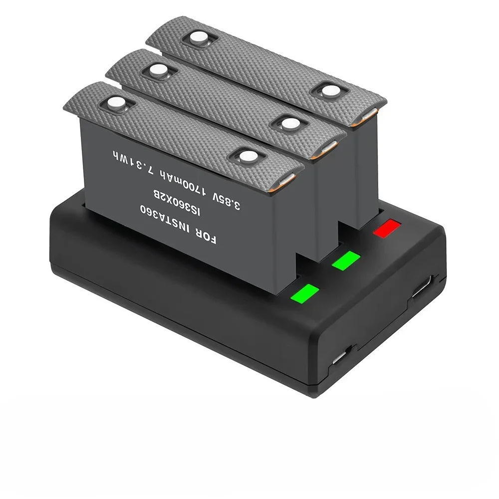 شاحن بطارية كاميرا رياضية ، مناسب لطقم شادوستون من Shadowstone X3 X2 ، من من نوع V ، IS360X2