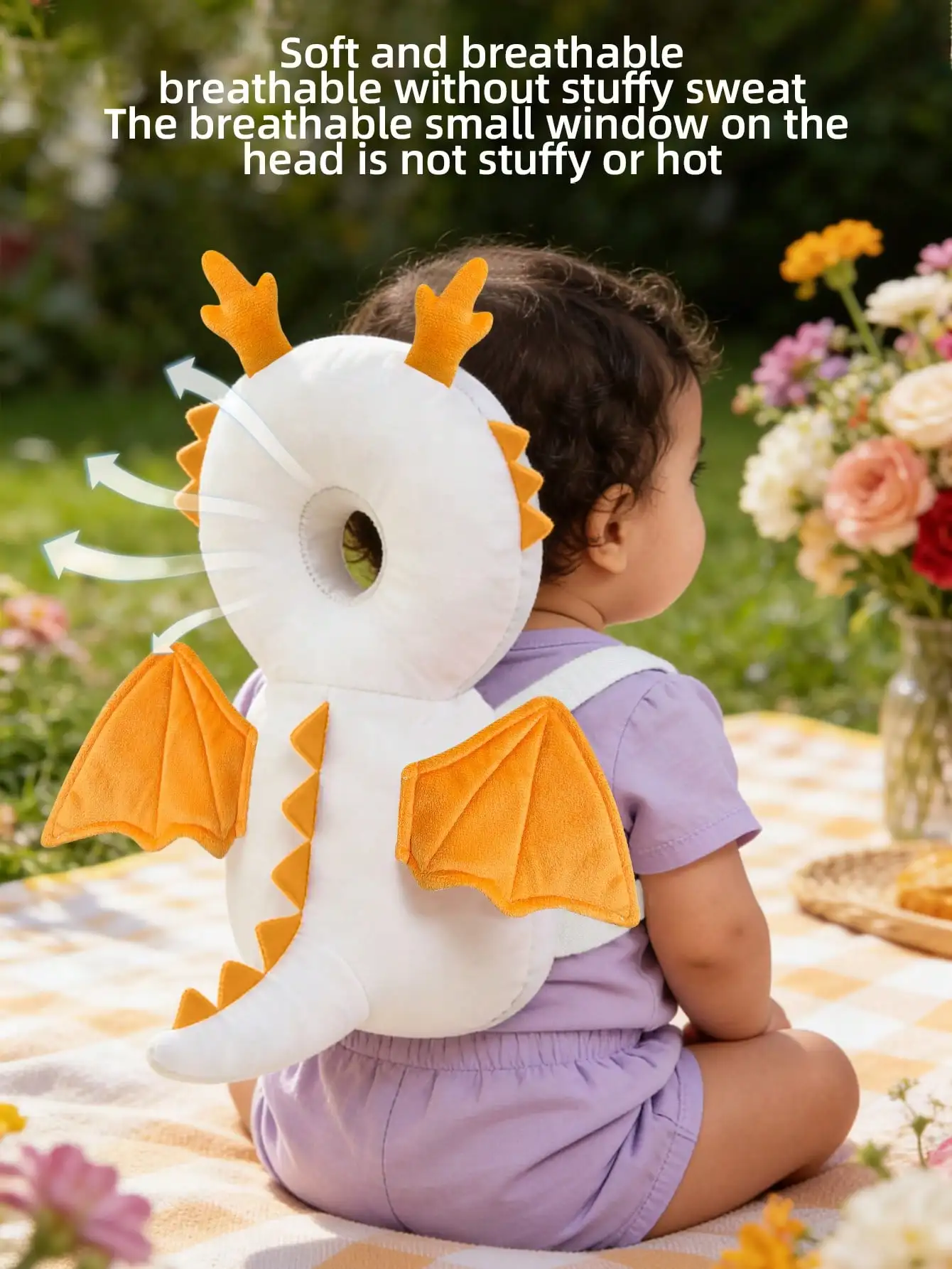

Upgraded Baby Anti-Fall Pillow, New Toddler Anti-Fall Protective Hat, Thickened Cartoon Dragon Baby Walker Crash Pad, Newborn Anti-Fall Protective Pillow, Travel Protective Hat, Suitable For Toddlers And Crawling Babies