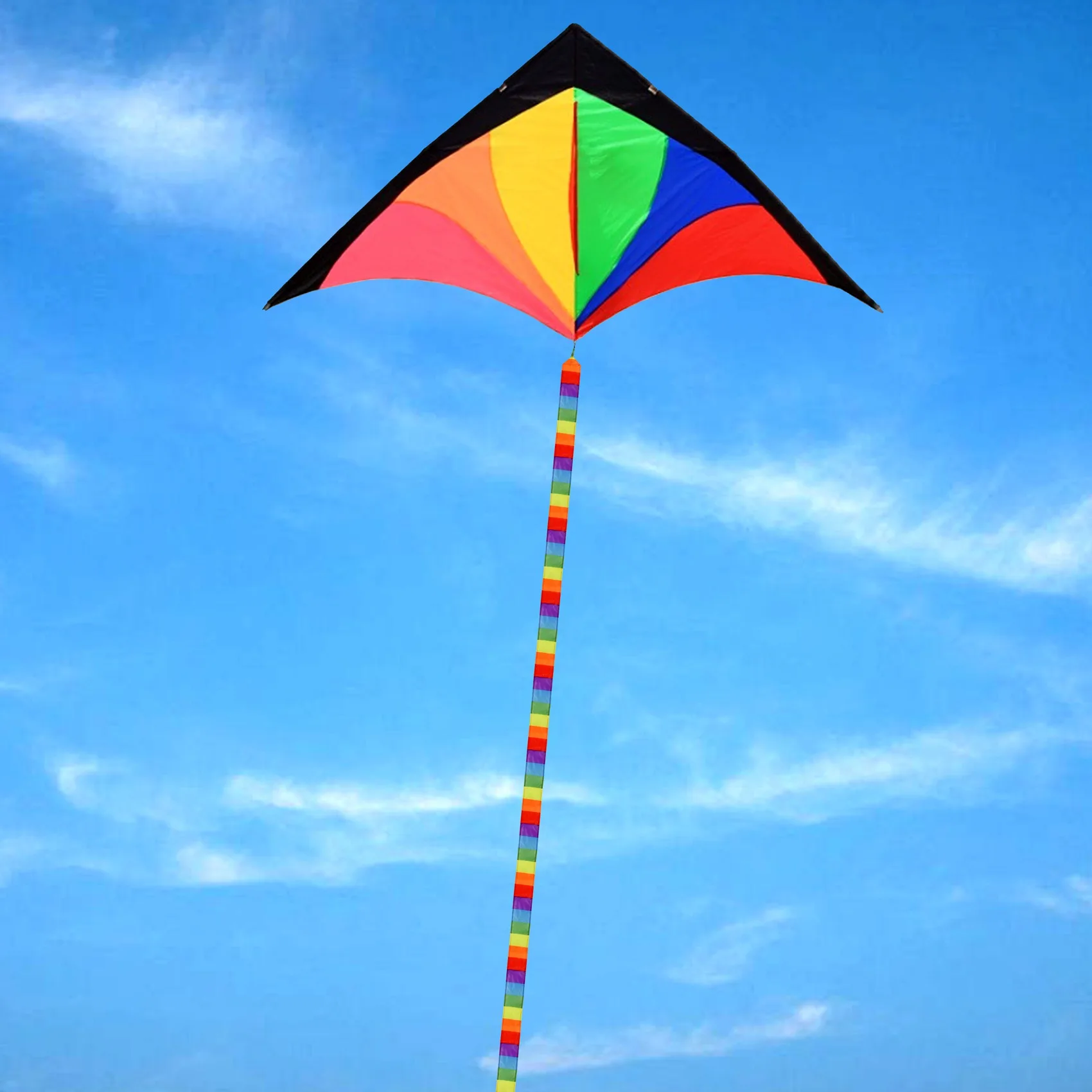 Super Nylon Stunt Kite Schwanz Regenbogen Linie Drachen Zubehör Kinderspiel zeug