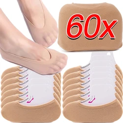 30 Paar Sommer kurze Socken Frauen unsichtbare dünne Boots socken weibliche rutsch feste nahtlose Eis Seide Knöchel Sox High Heels Hausschuhe Socke