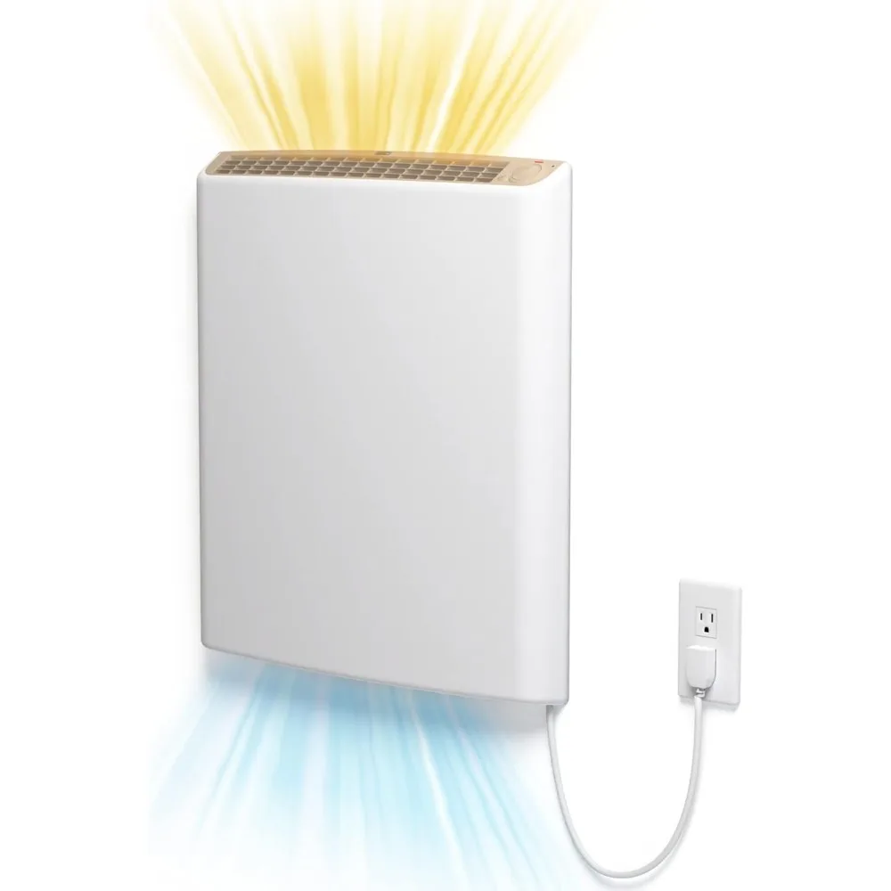 

Plug-in Electric Panel Wall Heaters for Indoor Use, Energy Efficient 24/7 Heating with Safety Sensor Protection, Patented Quiet