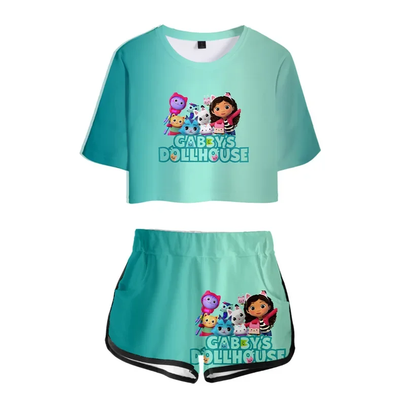 Gabbys Puppenhaus Outfit Sommer Kinder Kleidung Set Mädchen Jungen Baby Anime Cosplay Kostüm Sweatshirt Pyjamas Geburtstags feier Kleidung