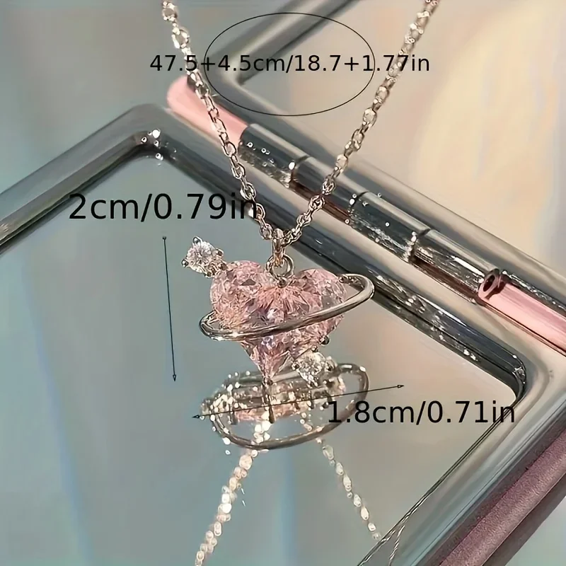 Celestial Love Planet Necklace, Light Luxury Dainty Choker Collarbone Chain for Women - Y2K Aesthetic Minimalist Jewelry, Perfect Gift for Best Friend, Girlfriend, Valentine's Day