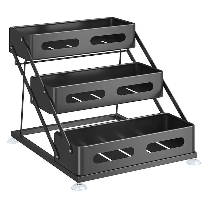 Rack de tempero organizador cozinha condimento armazenamento titular organizadores e armazenamento armário ajustável tempero rack para