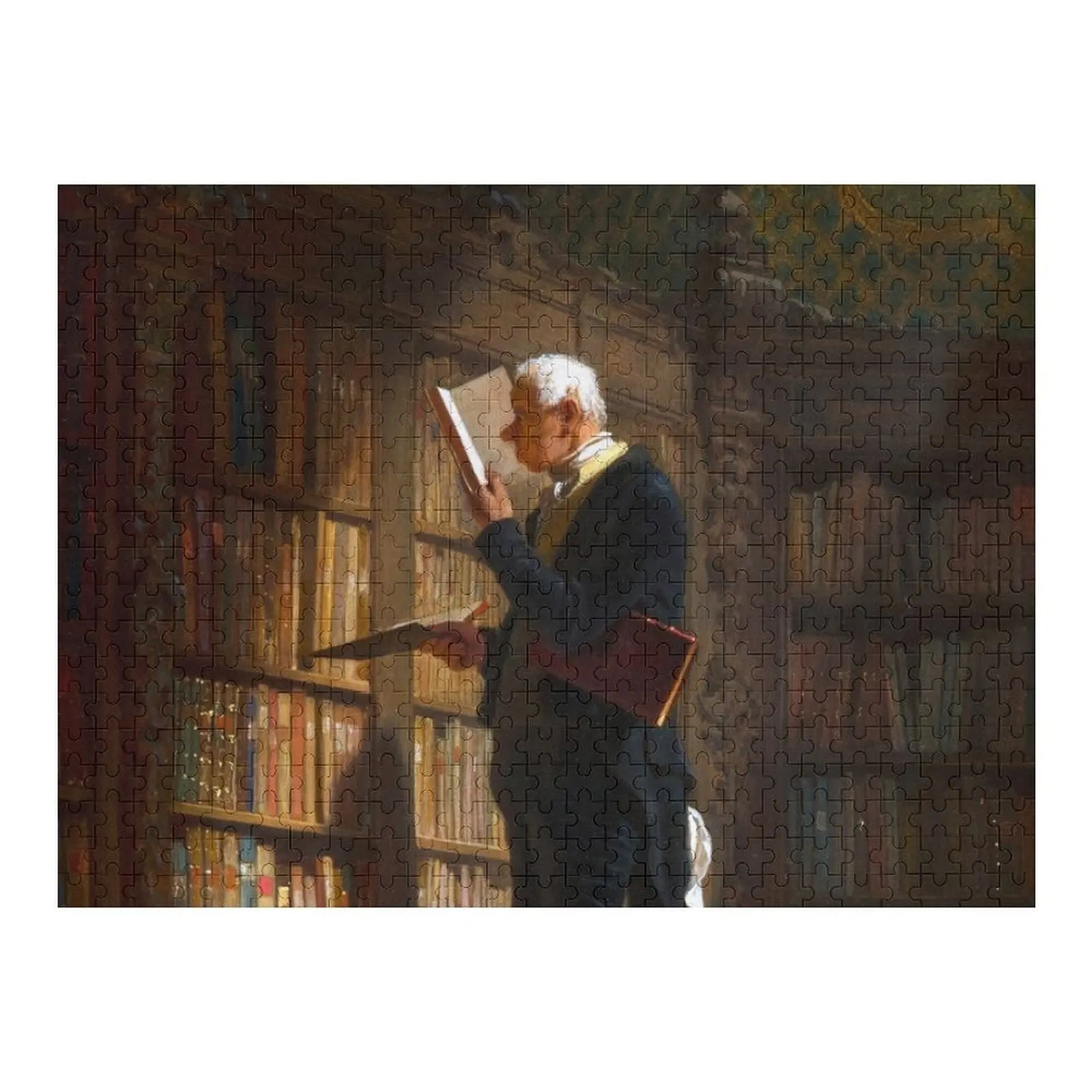

The Bookworm - Carl Spitzweg Jigsaw Puzzle Custom Gifts Personalized Wooden Name Puzzle