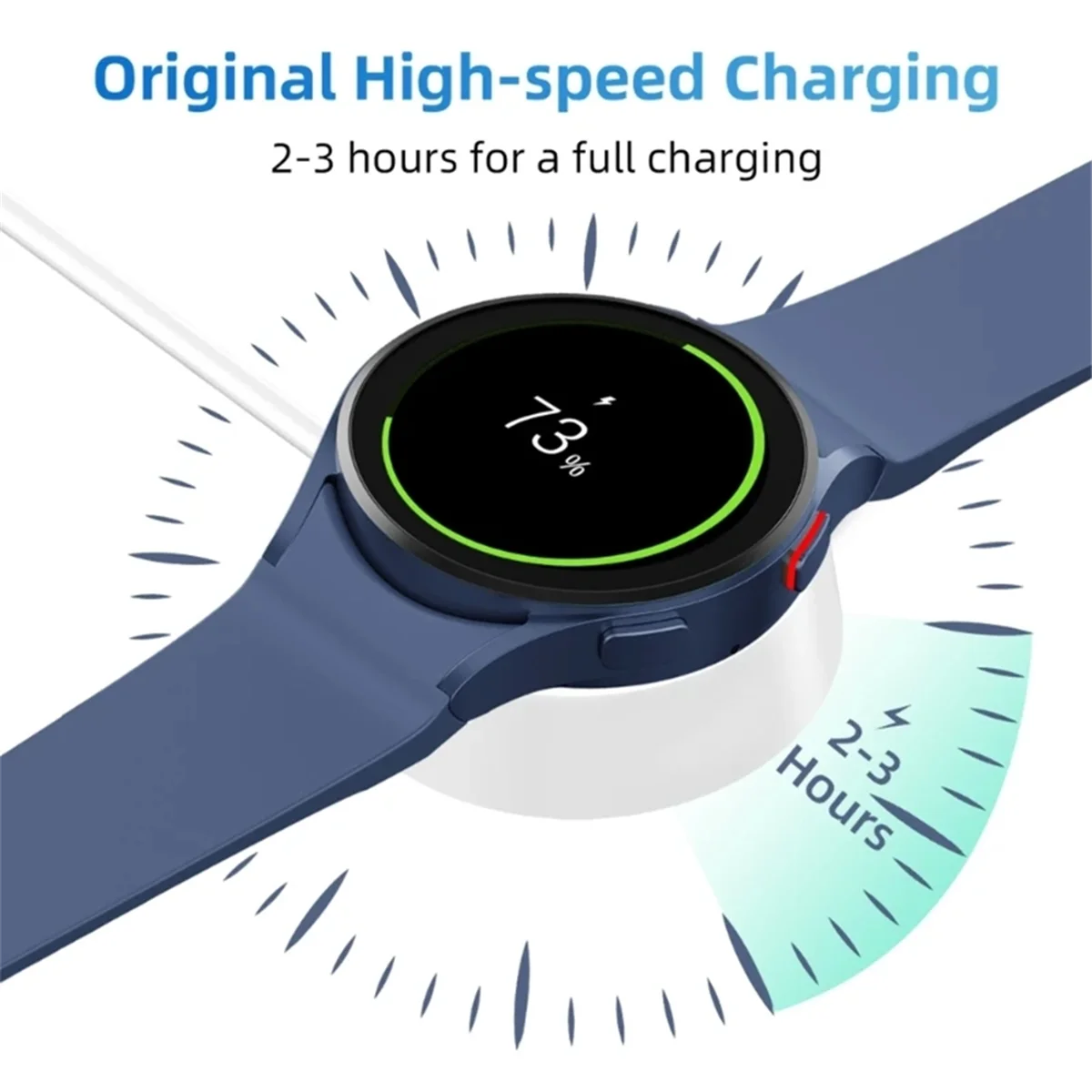 Portable Universal Charging Cable Charging Base Type C Fast Charging Dock for Samsung Galaxy Watch 6 5 Classic Pro 4 3