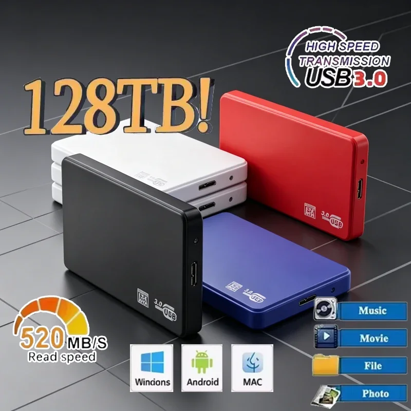 

High-speed SSD 256TB USB 3.0 Enclosure Mobile Hard Drive Cases for SSD External Storage HDD Box With USB Cable ABS