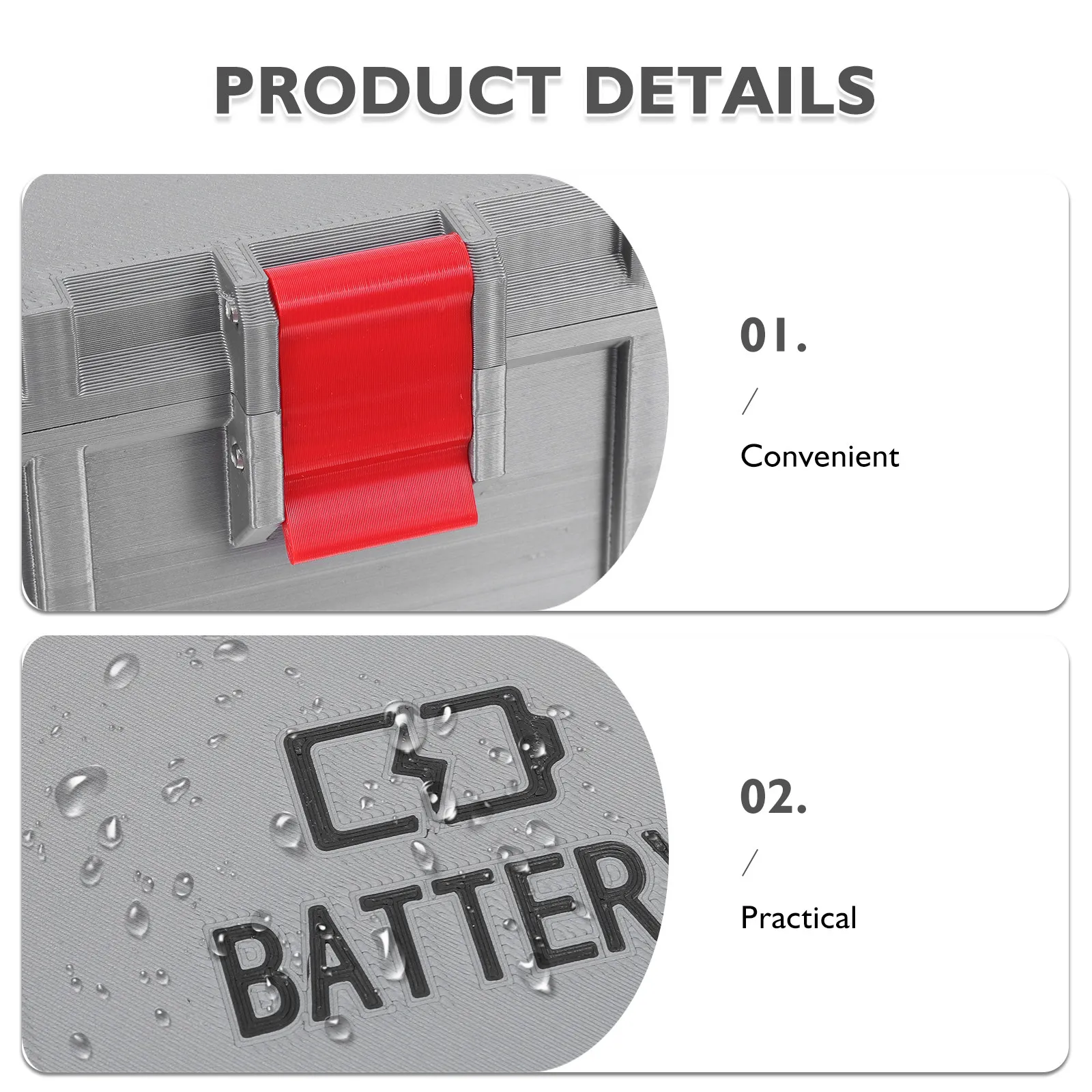 Battery Organizer Storage Box Portable Waterproof Compact Plastic Case Holder for Aa Aaa Batteries Travel Home Camping Hiking