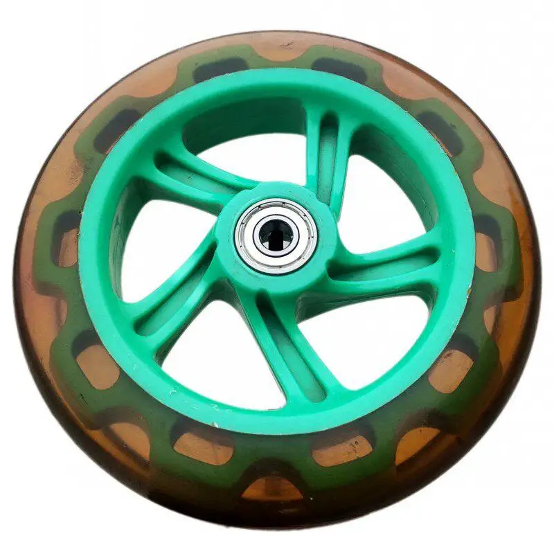 4Pcs 145mm silent high elastic scooter stroller baby carriage PU wheel wheel pulley 6 inch