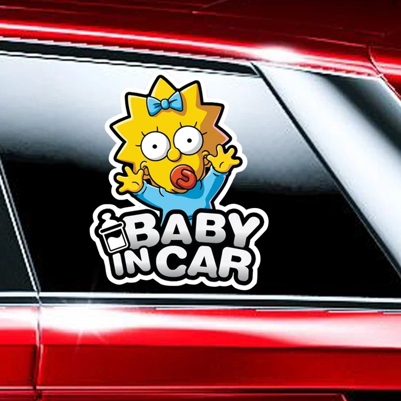 JPCT cartoon funny accessory stickers are used for cars, baby strollers, and bumper waterproof stickers with a length of 15cm