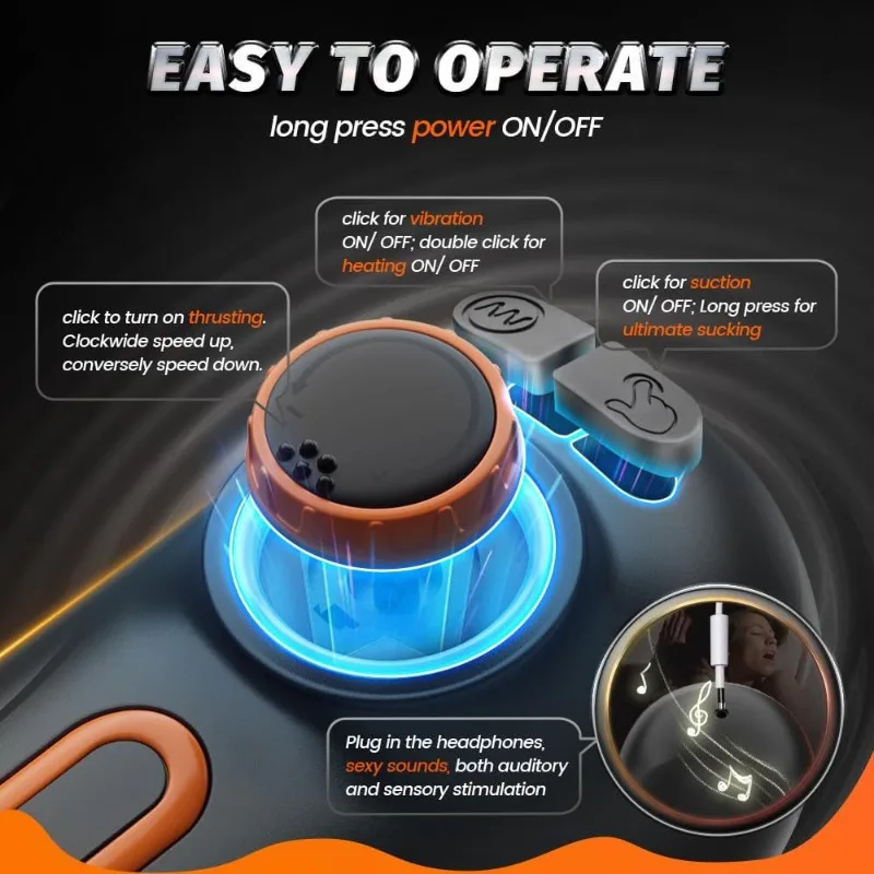 ذكر معدات الاستمتاع واللعب الجنسي للرجال مضخة القضيب تلسكوبي صوت شفط متغير السرعة الاهتزازات الذكور الضارب منتجات جنسية #4