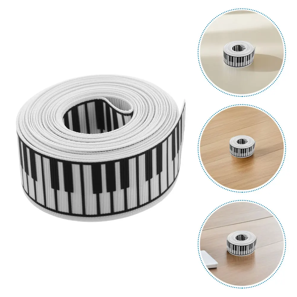

Musical Craft Ribbon 2 Rolls Festive Fabric Ribbons Wrapping Birthday Packaging Polyester Durable Elegant Bow Bouquet Concert