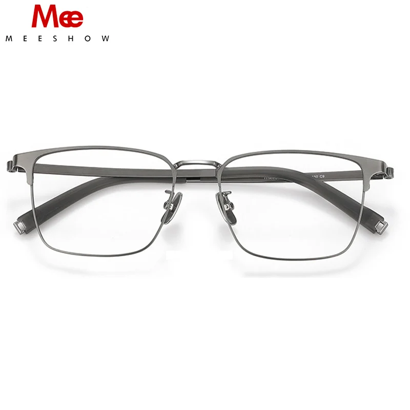 MEESHOW Design Luxury Men Reading Glasses Business Man 55MM Reader Blue Light Blocking Anti-Reflective Magnification Glasses