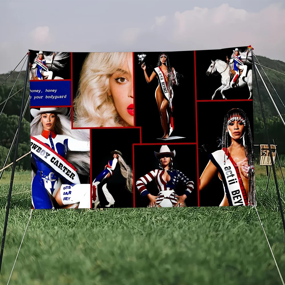 Singer Beyonce Cowboy Carter Flag For Picnic Party Art Home Decoration Outdoor Camping Banner