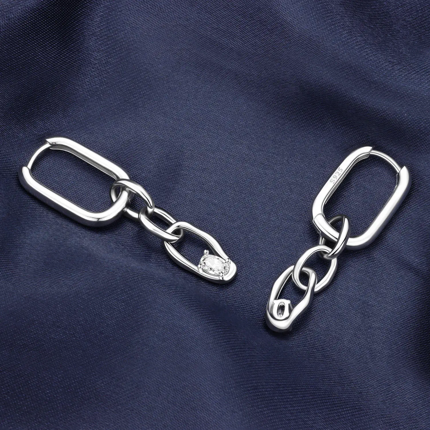 CYCUFF 2025 جديد 925 فضة مطعمة الزركون انخفاض القرط انفصال سلسلة للمرأة مجوهرات أقراط موضة هدية عيد ميلاد