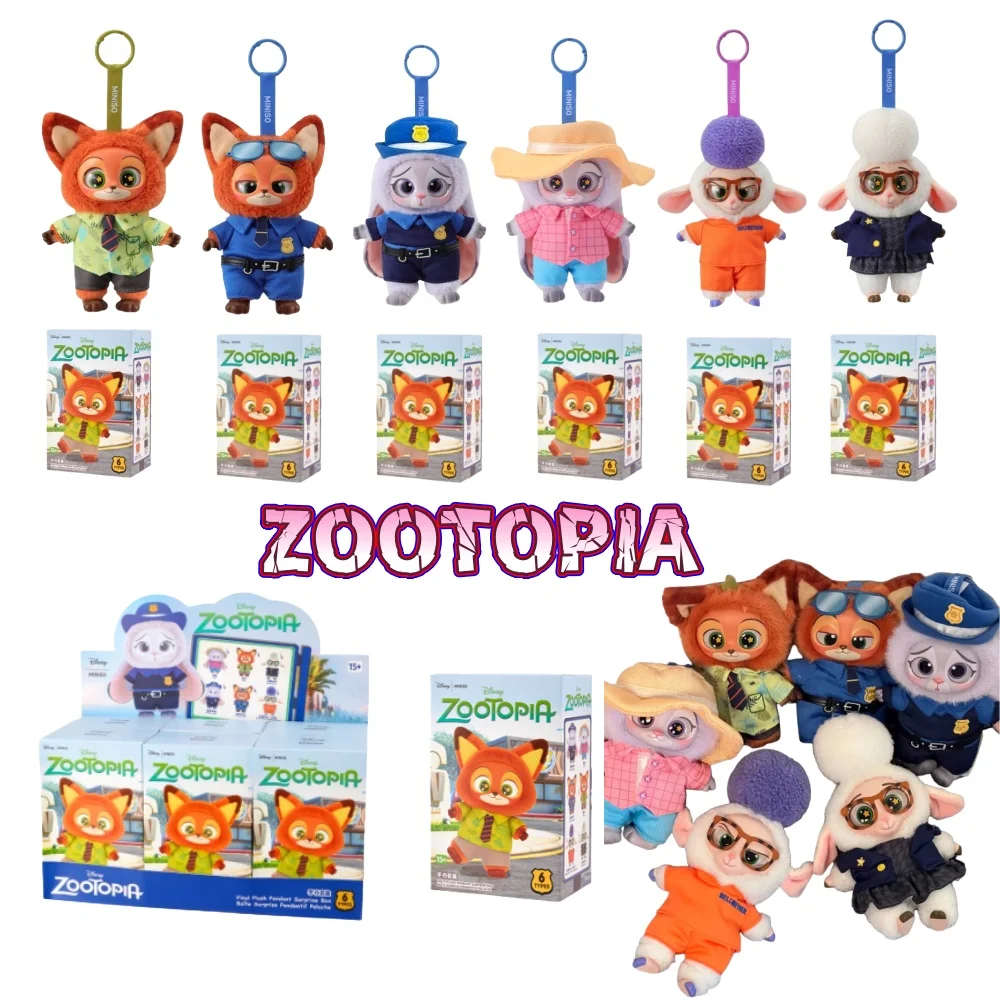

Zootopia слепая коробка милый Ник Джуди фигурку Zootopia плюшевая виниловая кукла Mystery Box аниме фигурки мультяшная коллекция модель игрушки