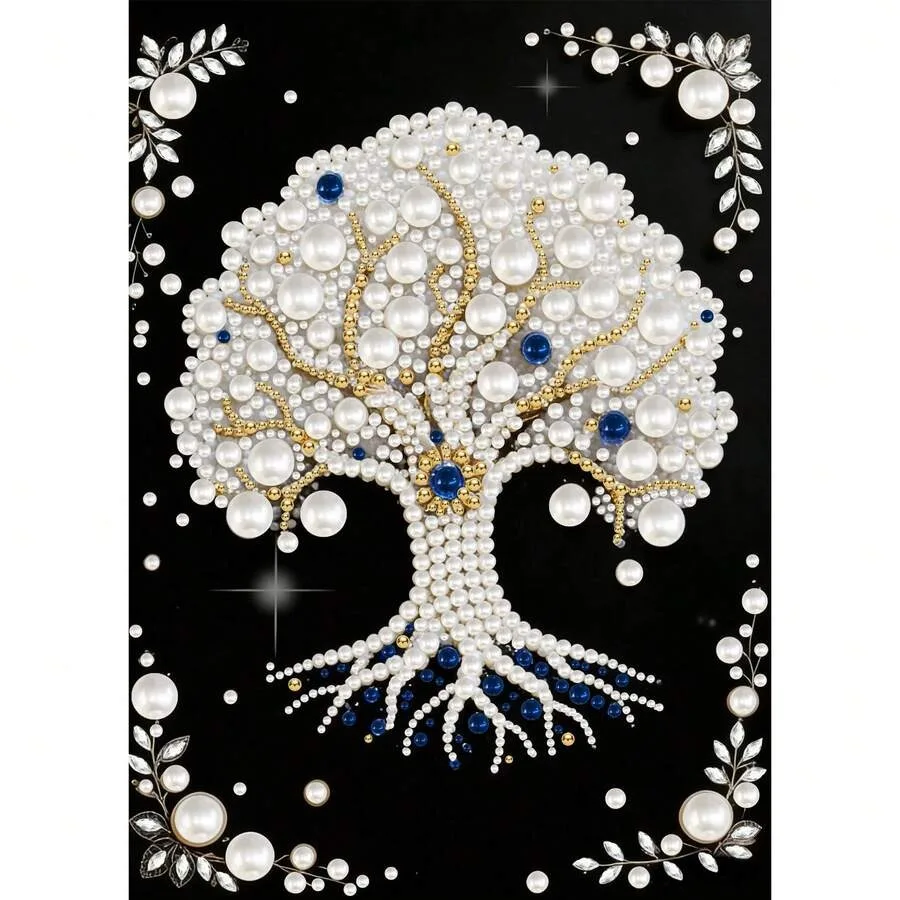 

1pc 5D DIY Pearl Diamond Painting Kit Size 30x40cm Life Tree Themed Art Painting Creative Decorative Handmade Pearl Mosaic Suit
