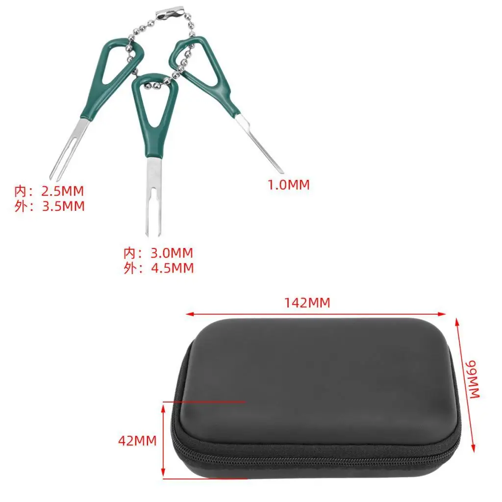 

Efficient Release Tool Set with Protective Bag Pin Extractor Removal Kit for Car Motorcycle Connector Maintenance