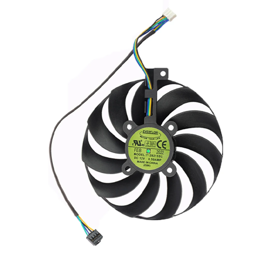 95MM T 129215 SU RX5600 RX5700 Grafikkarten-Lüfter für ASUS Dual Radeon RX 5600 5700 XT EVO OC Edition 8 GB GPU-Lüfter
