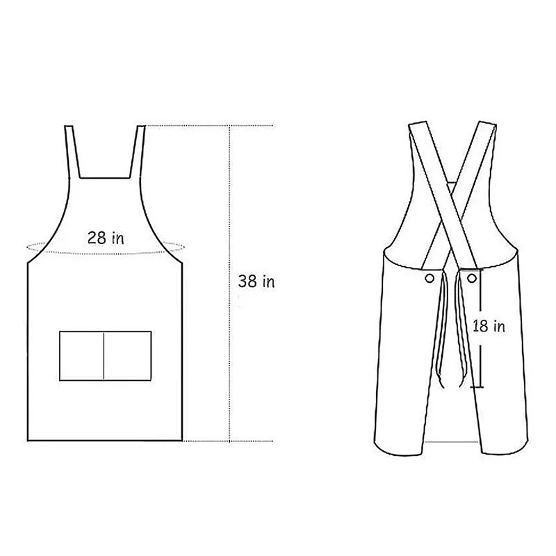 New EU Style Cute Fashion Kitchen Apron Beauty Salon Coffee Shop Attendant Work Apron Kitchen Accessories Custom Logo Wholesale