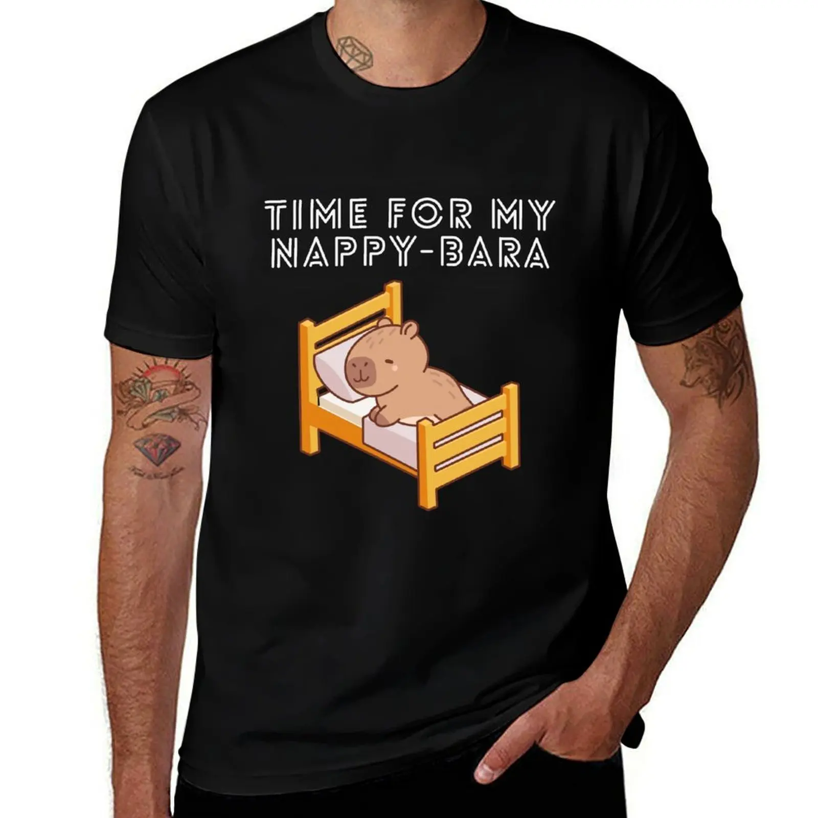 

Nap time capybara T-Shirt luxury t-shirt topping vintage t shirts men workout shirt