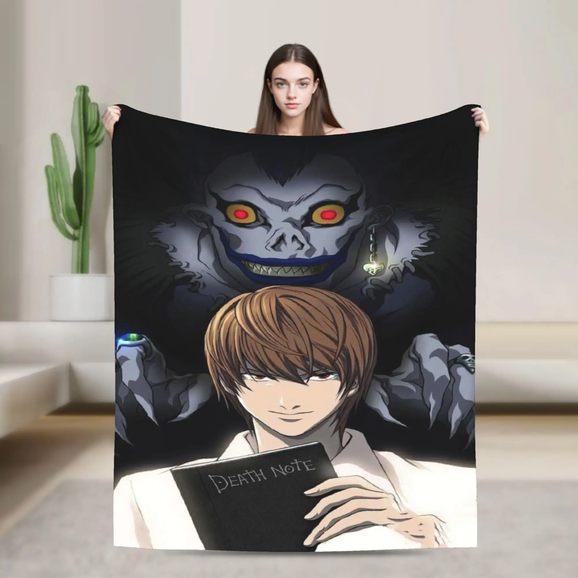 deaths notes anime catoon Blankets Soft Fleece Cute Present  Throw Blankets Rug Piece