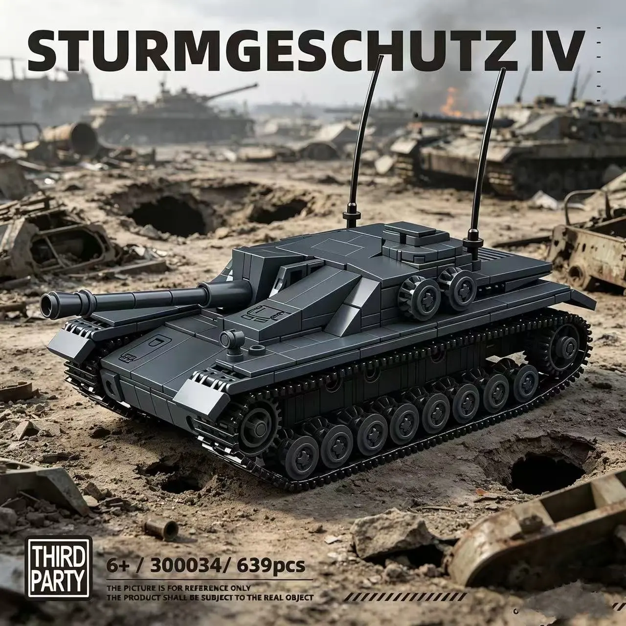 

639 PCS War Type IV Assault Tank Building Blocks - Wheeled Tank Puzzle Toy Gift 300034