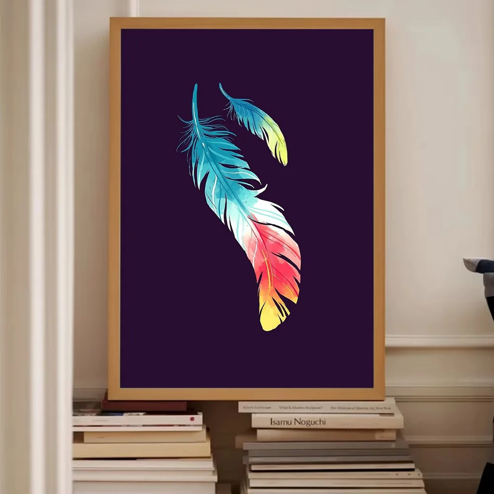 غير المؤطرة جدار الفن قماش يطبع طبيعة الطيور ريشة مجردة ديكور المنزل غرفة المعيشة ديكور غرفة ديكور هدية العصرية الجمالية #2