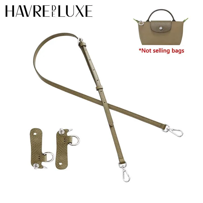 Cow Leather Bag Shoulder Strap Replacement Crossbody Adjustable Conversion Kit Fit for Longchamp Mini Pouch