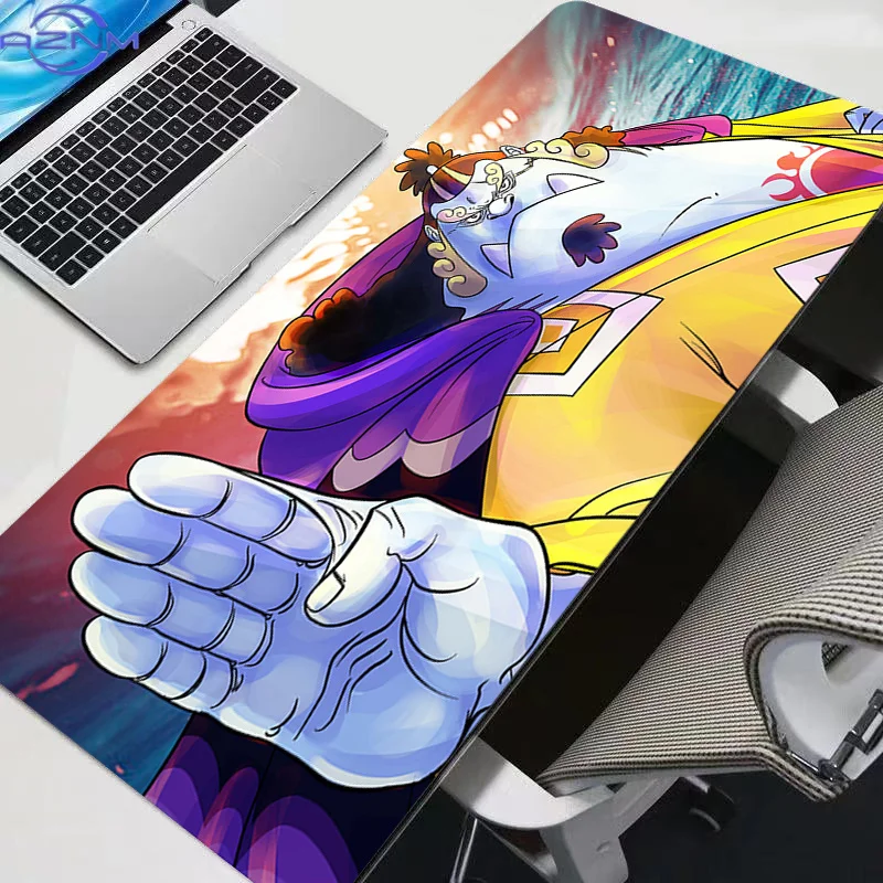 Mouse Pad Anime One Piece Jinbe New Carpe Large PC Gamer Computer Mausepad Varmilo Keyboard Gaming Accessories Desk Mat