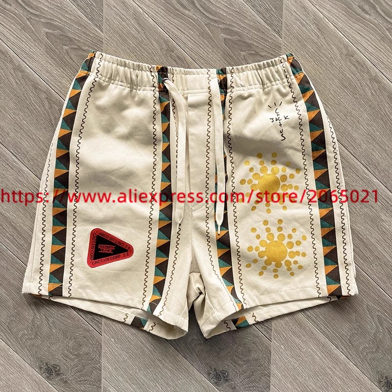 Cactus Jack Starburst Shorts Men Women 1:1 High Quality Oversized Breeches