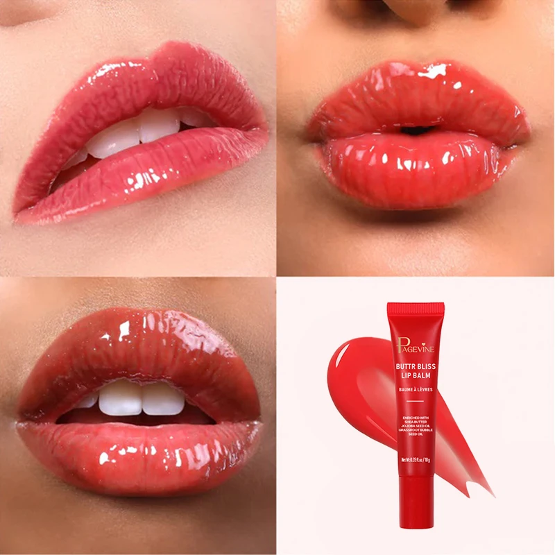 10g PAGINA VINEA Polipeptide Lip Gloss Burro Balsamo per le labbra Liquido Rimpolpante Lip Gloss Idratante Idratare Lip Gloss Colore a lunga durata