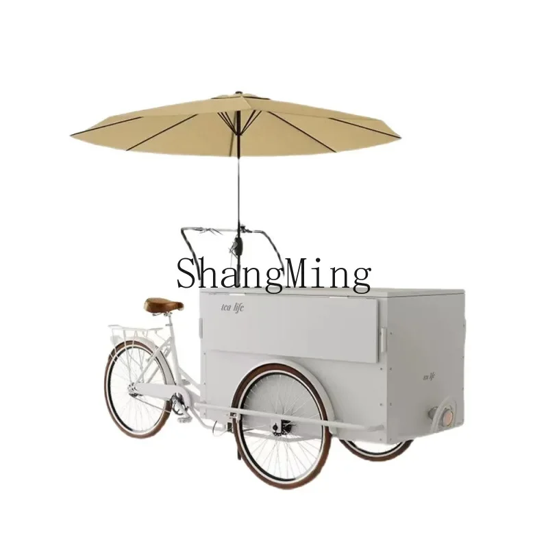 

CL human three-wheel stall car upside down donkey bicycle multi-functional night market snack stall car