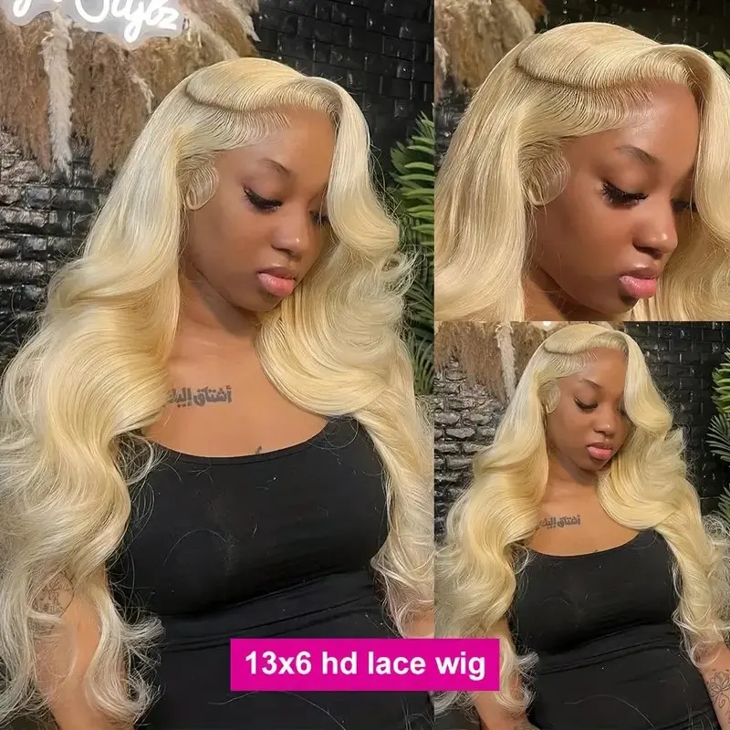 13x4 HD Lace Body Wave 150 Density 18 40 Inches 613 Blonde Colored  13x6 Frontal Water Wave Preplucked For Women Human Hair Wigs