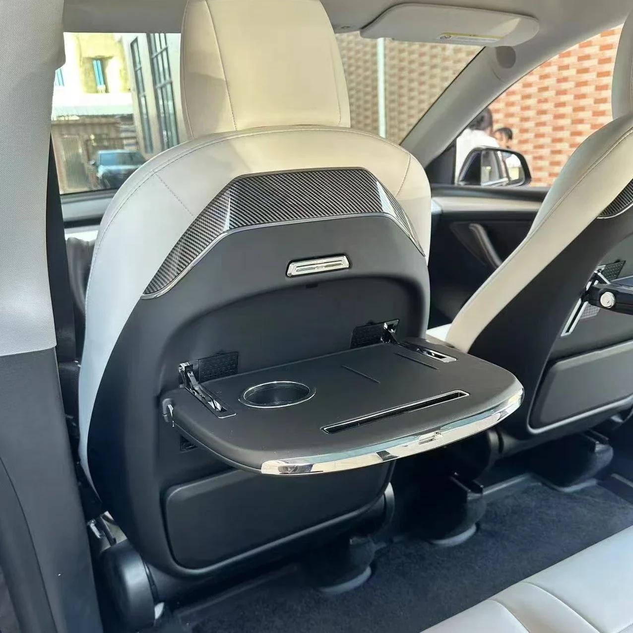 2026 Latest ModelWireless Fast Charging Desk For Tesla Model Y & Model 3 Rear Seat Folding Table Accessory Car Back Seat Interio