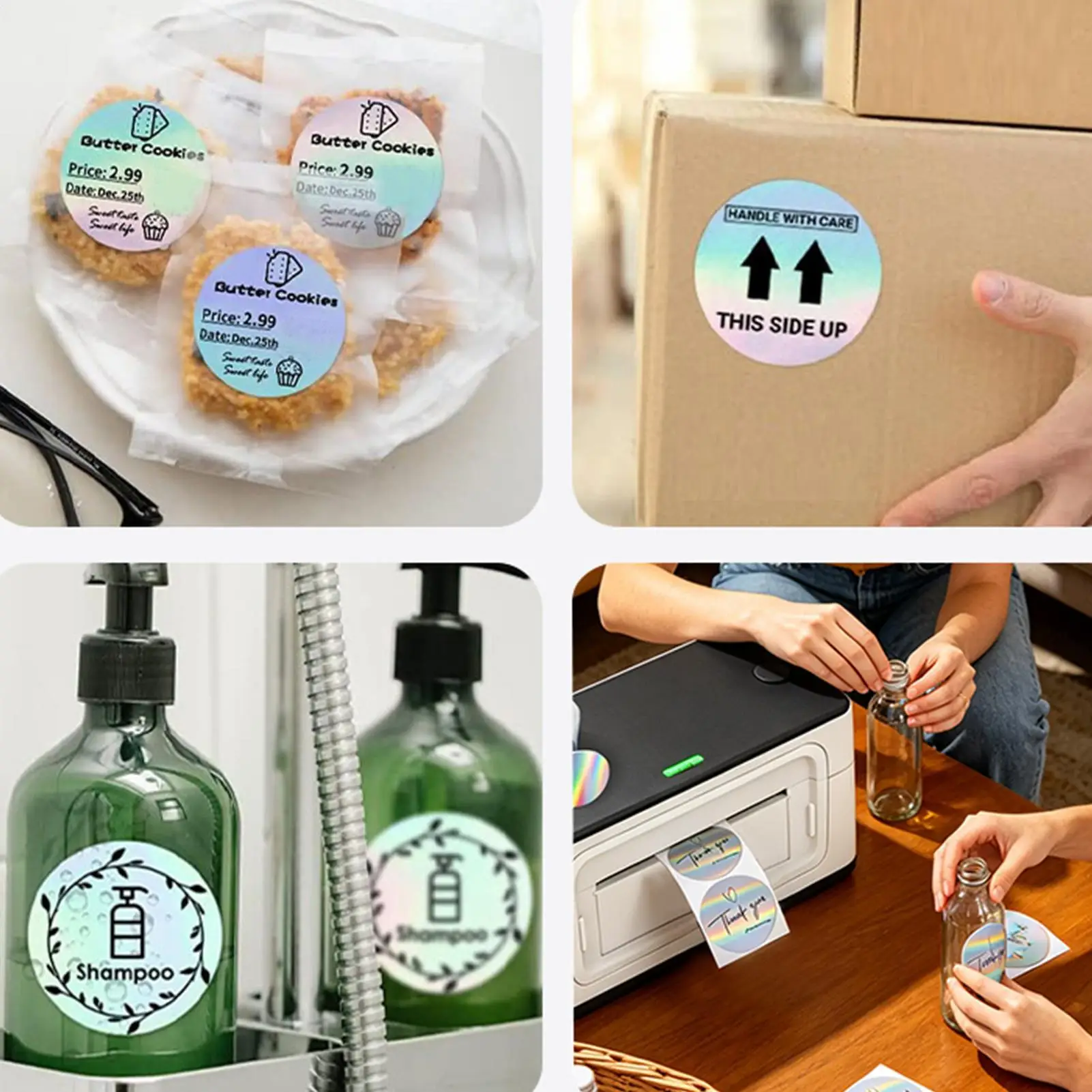 Thermal Labels Round DIY Circle Printing Stickers Direct Thermal Printing Labels For Crafts Shipping Package Business Home