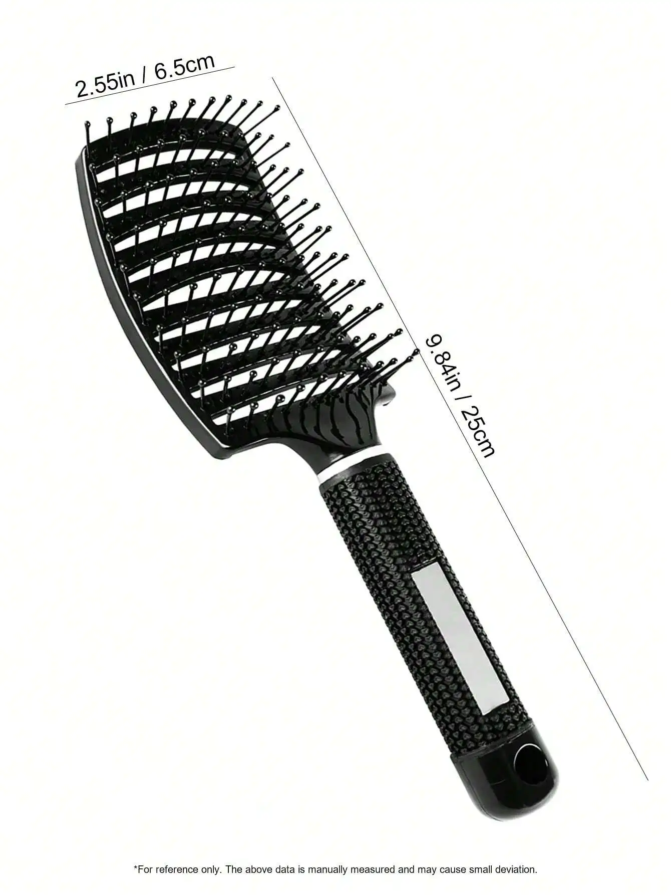 1 Pc Large Wavy Rib Shaped Vented Brush, Women Thick Long Curly Paddle Hair Detangling Massage Brushes, Fast Drying Hair Straigh