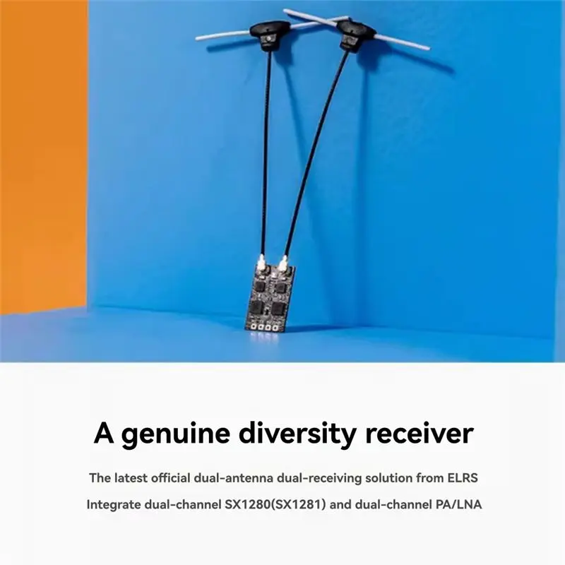 ABXE-Super D ELRS Diversity Receiver With 2T Antennas TCXO In For RC FPV Long Range/Freestyle Drone Exprsslrs RX ELRS 2.4G