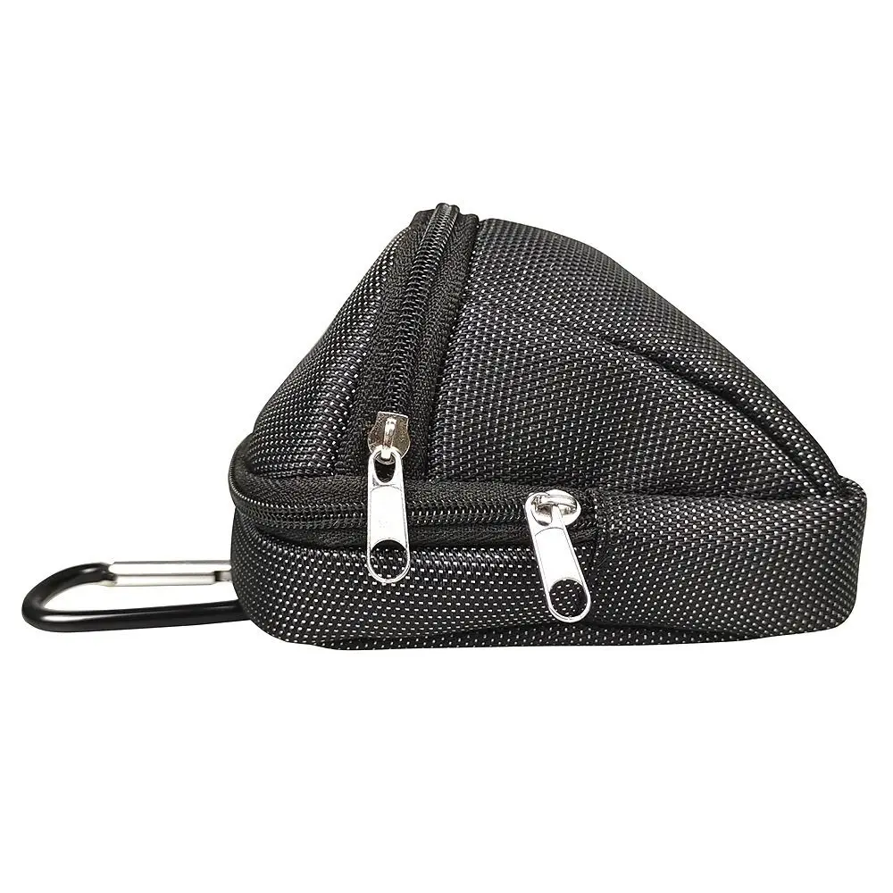 Bolsillo de almacenamiento, riñonera pequeña de Golf, colgante de cintura con llavero, bolsa para pelotas de Golf, bolsa de Golf portátil negra, soporte para pelotas para hombres y mujeres