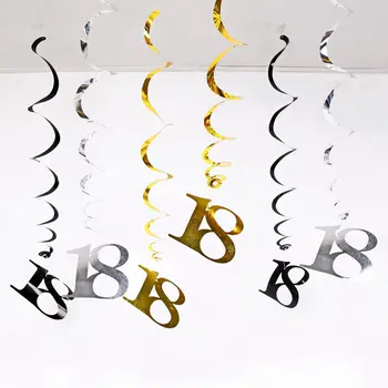 6件/套 螺旋形16 18 21 25 30 40 50 60 70 80 90歲生日裝飾掛飾 生日掛飾 派對裝飾 8 最佳銷售 30歲生日快樂 - №2